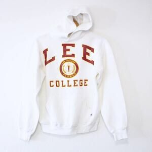 Vintage Lee University Flames Hooded Sweatshirt Small